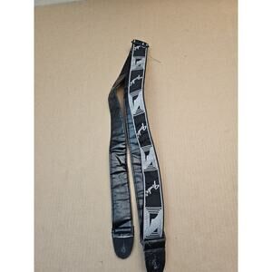 Fender 2" Monogrammed Guitar Strap Black, Light Gray, and Dark Gray